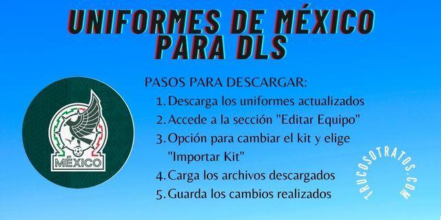 Descarga los uniformes de México para Dream League Soccer